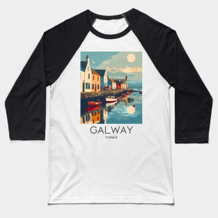 A Vintage Travel Illustration of Galway - Ireland Baseball T-Shirt